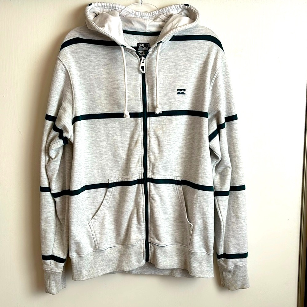 Billabong - Gray/Green Zip Up Hoodie